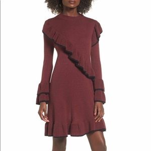 BP ruffle sweater dress